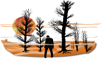 Lone Zombie without border